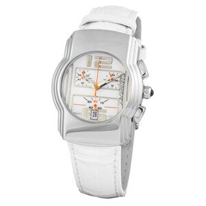 Chronotech White Leather Dress Men's Watch